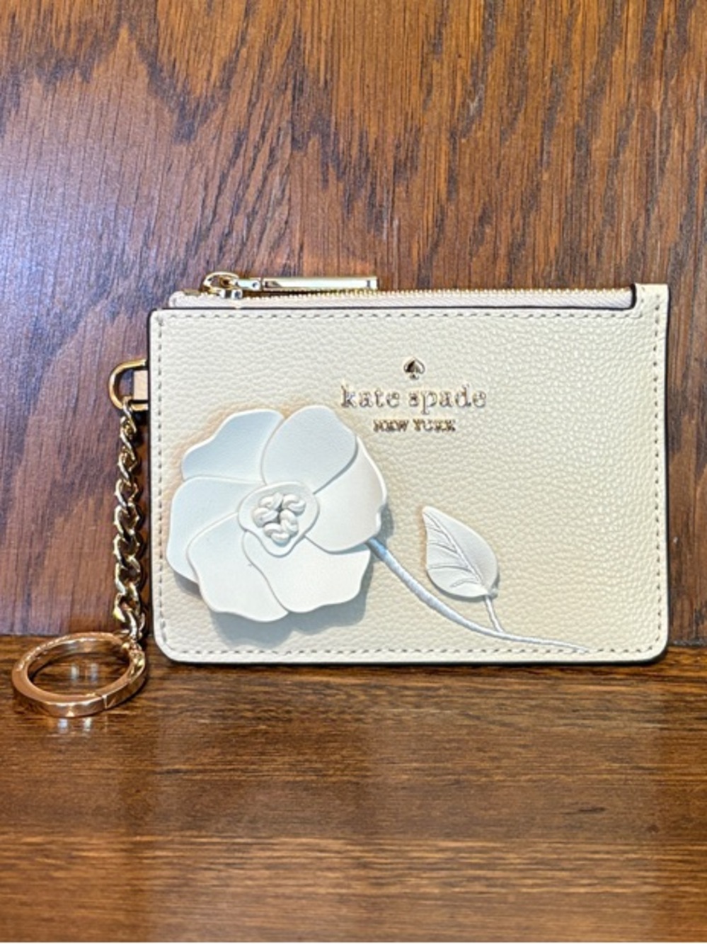 NWT-Kate Spade-SET-Ivy Floral Crossbody & Keyring Card Holder-Milk Glass-$558 - Picture 11 of 15